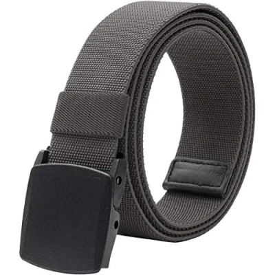 Afbeelding van LionVII Heren Elastische riem Tactical Military met kunststof gesp 130 cm, grijs, one size