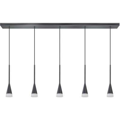 Afbeelding van ETH Defender Hanglamp balk mat zwart excl. 5xGU10