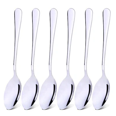 Afbeelding van Qinglele RVS 304 Lepel Set van 6, Soeplepel, Dinner Spoon, 20,6 cm (8,1 inch), 6 Stks