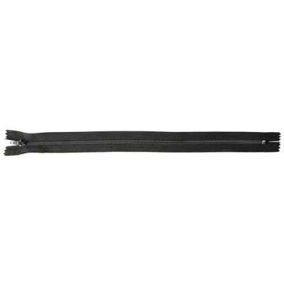 Afbeelding van Trimz 30 cm ( 12 inch) Zwart one Way End Stop Zip met 4mm Tanden 10 Stks, Polyester,