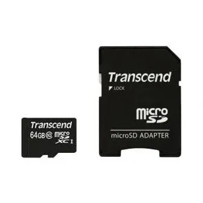 Afbeelding van Transcend Micro SDXC 64GB Class 10 300x + SD Adapter
