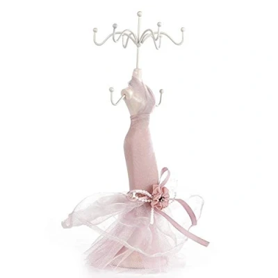 Afbeelding van Sieradenrek, pak hanger halsketting oorbellen armband ring schoenen jurk sieraden model tentoonstellingsstandaard (klein model)