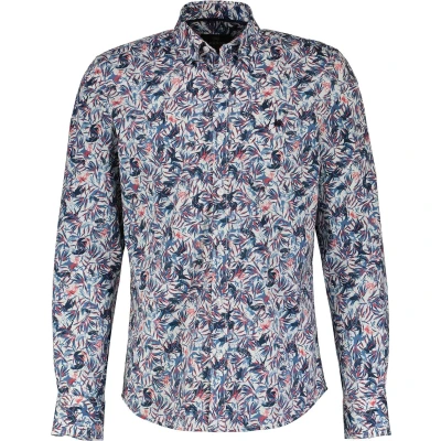 Afbeelding van LERROS Overhemd Allover Print Blauw/dessin 3XL