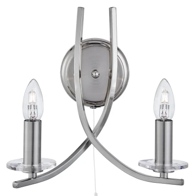 Afbeelding van Search Light Ascona Wandlamp Geborsteld staal 4162 2SS