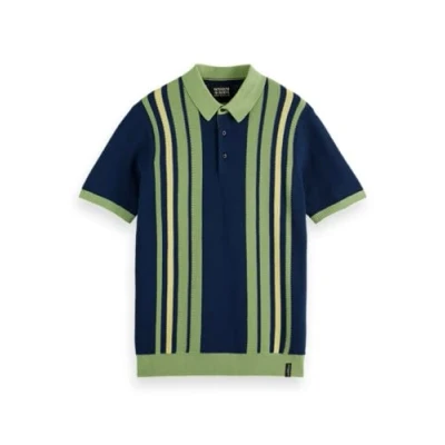 Afbeelding van Scotch &amp; Soda Poloshirt voor heren, gebreid, regular fit, blauw (Atlantic Blue), L