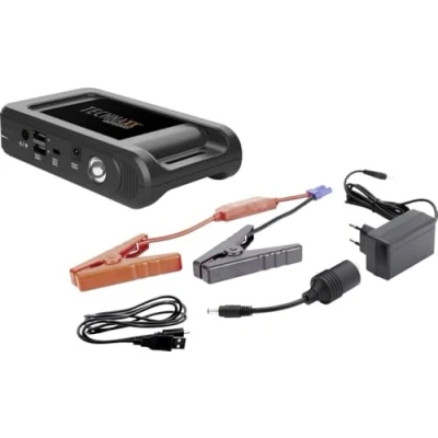 Afbeelding van Technaxx TX 218 Starthulp, 12.000 mAh, met powerbank voor auto startaccu (benzinemotoren tot 4,0 liter/dieselmotoren 2,5 liter), starthulpapparaat 2 USB A aansluiting en ledlamp