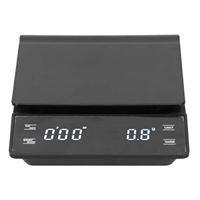 Afbeelding van Koffieschaal met timer, digitale keuken Koffieweegschaal Voedselweegschaal 3 kg / 0,1 g Hoge precisie weegschaal Meten verlicht LCD scherm voor overgieten en druppelen van koffie