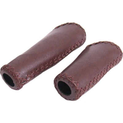 Afbeelding van Handvatten Leer mat donkerbruin 135/92mm