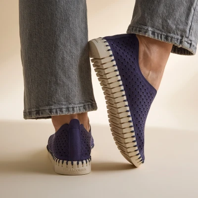Afbeelding van Ilse Jacobsen Tulip Instappers, Dames, Maat: 37, Light regatta Leer en textiel