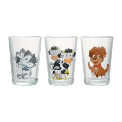 Afbeelding van Kindergläser Hoftiere 205 ml Set van 3