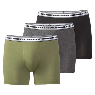 Afbeelding van Baldessarini BOXERSHORTS, 3ER PACK CYCLISTS, LOGO Onderbroeken, Heren, Maat: Small, Schwarz grau grün