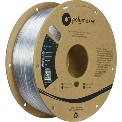 Afbeelding van Polymaker PC01001 PolyLite Filament PC (polycarbonaat) Hoge stijfheid, Hittebestendig 1.75 mm 1000 g Transparant 1 stuk(s)