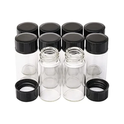 Afbeelding van Pxyelec Vloeibare monstercollectie glazen flessen flesjes schroefdop capaciteit 5ml, 1/6 oz Pack van 10