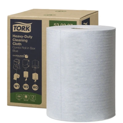 Afbeelding van Tork Heavy Duty Cloth Combi Roll Blue W1/W2/W3 530237