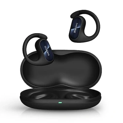 Afbeelding van 1MORE Fit SE S30 Open Ear True Wireless Bluetooth Hoofdtelefoon met 4 microfoons voor heldere gesprekken, split ontwerp oorhaken, IPX5, 30H speeltijd, compatibel iPhone en Android (zwart)