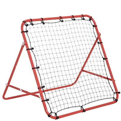 Afbeelding van HOMCOM Voetbal rebounder kickback goal reboundmuur trainingsnet staal 75 x 126 cm A62 012