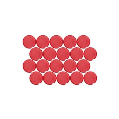 Afbeelding van MAULpro, facetterand magneten, rond, onbreekbaar kunststof, rood, hechtkracht 0,6 kg