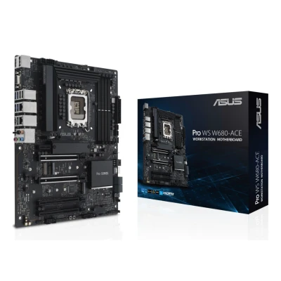 Afbeelding van ASUS Pro WS W680 ACE Intel LGA 1700 ATX, PCIe 5.0, DDR5, 2 2,5 Gb Ethernet, 3 4.0 M.2 sleuven, USB 3.2 Gen 2, SlimSAS, SATA 6 Gbit/s, HDMI, isplayPort en VGA