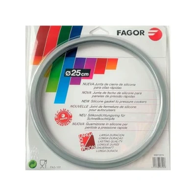 Afbeelding van Fagor vervangende rubberen snelkookpan M18804555 Compatibel met interne diameter van 25 centimeter Siliconen, Ø25 cm, grijs