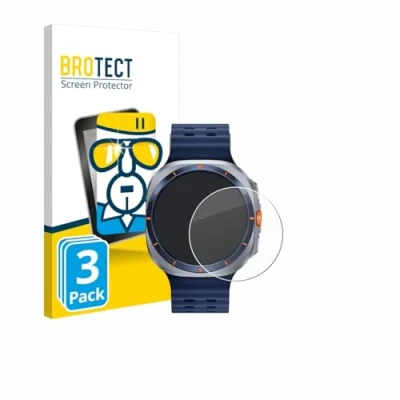 Afbeelding van BROTECT Glas Screenprotector voor Samsung Galaxy Watch Ultra 2 (47 mm) Gehard Beschermglas 9H (3 Stuks)