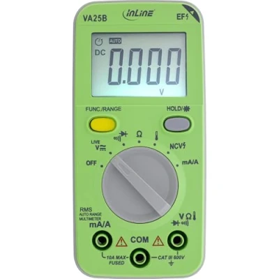 Afbeelding van InLine, Multimeter, Multimeter met automatisch bereik, zakformaat (CAT III 600V)