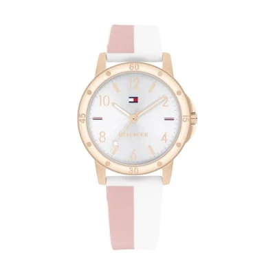 Afbeelding van Tommy Hilfiger Analoog kwartshorloge voor meisjes met siliconen Armband 1720015,