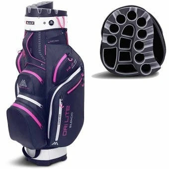 Afbeelding van Big Max Dri Lite Silencio 2 Cartbag, navy/zilver/fuchsia