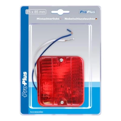 Afbeelding van Pro Plus Mistachterlicht 75 x 85 mm Rood E9 Gekeurd blister