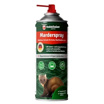 Afbeelding van Veddelholzer Marterspray voor auto, zolder &amp; garage, 400 ml, onmiddellijke en langdurige bescherming marters objecten door effectieve marterafweer