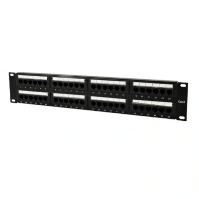Afbeelding van Cat6 48 poorts patchpanel met kabelorganizer