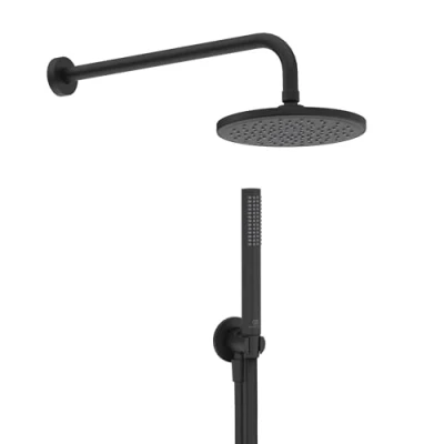 Afbeelding van Ideal Standard Idealrain, doucheset, mini douche componentenset, rond, zwart zijde
