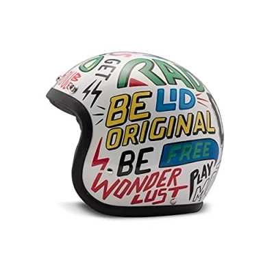 Afbeelding van DMD Motorhelm, unisex glitter woorden. Large multicolor