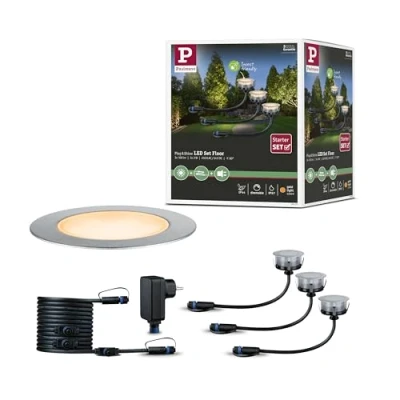 Afbeelding van Paulmann Plug &amp; Shine Grondspot Floor Basisset Insect vriendelijk IP67 2200K Zilver