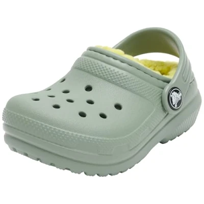 Afbeelding van Crocs Klassieke gevoerde klomp T, Mos, 6 UK Kind, Child