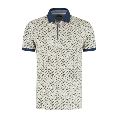 Afbeelding van Gents Polo fantasy print Maat M