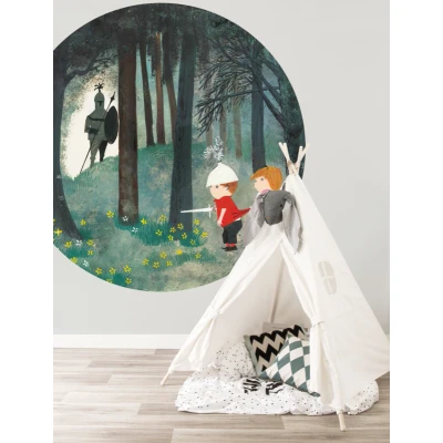 Afbeelding van KEK Wallpaper Circle My Hero CK 033 (Met Gratis Lijm)