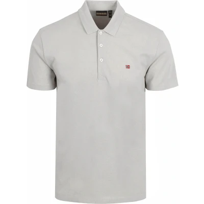 Afbeelding van Napapijri Ealis Polo Grijs maat 3XL heren met Regular fit Pasvorm Katoen Suitable Herenkleding Poloshirt