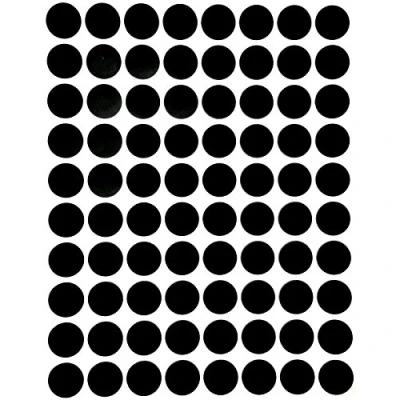 Afbeelding van Royal Green 13 mm zwarte zelfklevende etiketten, ronde cirkels, kleine stippen, 1,3 cm diameter, stickers voor kantoor, school, kalenders, kleurcodering, verpakking van 1200 stuks
