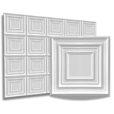 Afbeelding van 3D panelen, pvc kunststof wandpanelen, gaming kamer, wand, plafond, look, druppel, pvc, platen, 40 stuks
