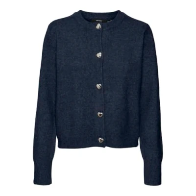 Afbeelding van Vero Moda Vmfiona Short Button Vest, Dames, Maat: XS, Navy blazer