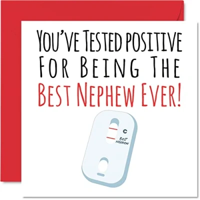 Afbeelding van Grappige verjaardagskaarten voor neef positieve beste ooit grap gelukkige verjaardagskaart van tante oom, verjaardagscadeaus, 145mm x verjaardag wenskaarten cadeau