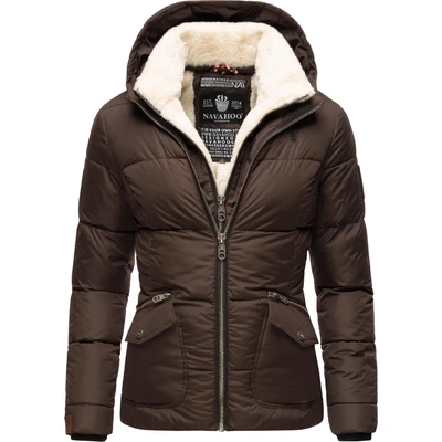 Afbeelding van Navahoo Megan gewatteerde winterjas voor dames, XS XXL, Dark Choco., S