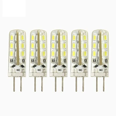 Afbeelding van 5 stuks G4 ledlampen, 1,5 W, 24 x 3014 SMD ledlamp, warm wit 3000 K, 20 W halogeenlamp, gelijkwaardig, 120 lm, DC 12 V