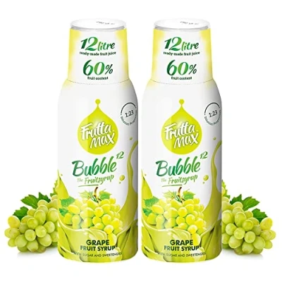Afbeelding van FruttaMax Vruchtensiroopconcentraat Minder suiker met 60% fruitgehalte geschikt voor frisdrankautomaat (2 x 500 ml) Druif)