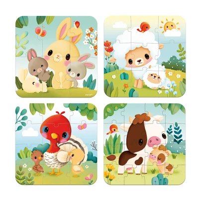 Afbeelding van Janod puzzel boerderij 6, 9, 12, 16st