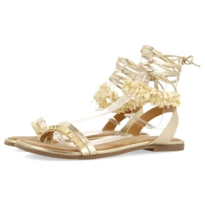 Afbeelding van Gioseppo Phoebe Sandalen met enkelbandjes goldcoloured, Dames, Maat: 36, Gold coloured Hoogwaardig imitatieleer
