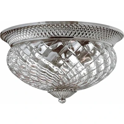 Afbeelding van Hinkley LED Plafondlamp Plantation 3X E27 Max 60W Dimbaar Polished Antique Nickel