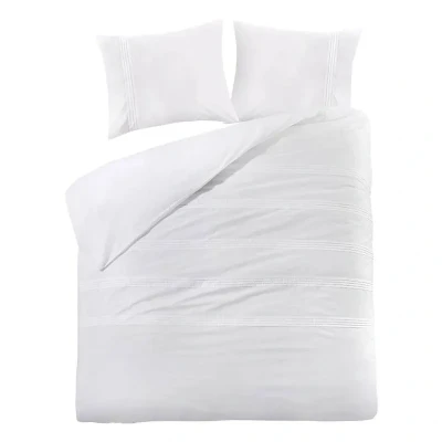Afbeelding van Dekbedovertrek Papillon Agatha Wit Percal 240 x 200 / 220 cm Lits Jumeaux
