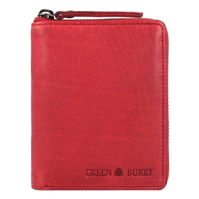 Afbeelding van Greenburry Vintage Washed Portemonnee, Heren, Maat: One Size, Red