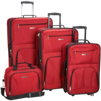 Afbeelding van Rockland Jungle Softside Rechtopstaande Bagage Set, Rood, Eén maat, Reis Bagageset